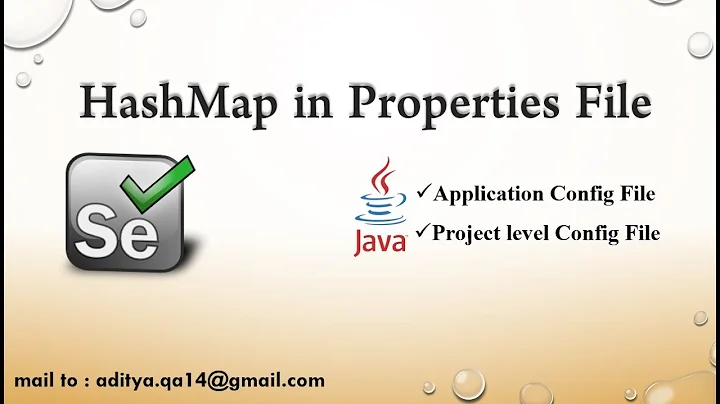 Converting Java Properties File into HashMap in Selenium WebDriver