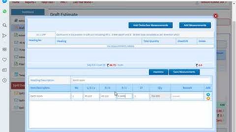 Estimate Creation for Land Leveling in SECURE