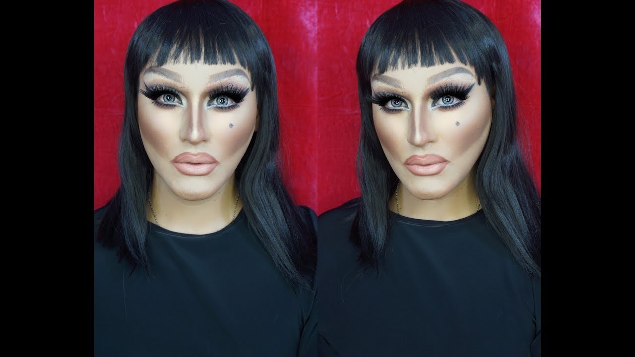 RAVEN TRANSFORMATION DRAG QUEEN MAKEUP TUTOIRIAL Tutorial En