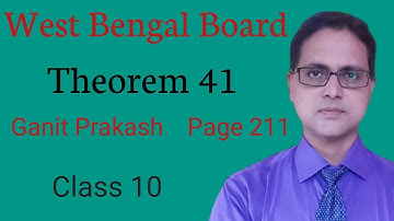 Theorem 41 | WB Board Class 10 Maths| Theorems related to Tangent of a Circle| Madhyamik| Chapter 15