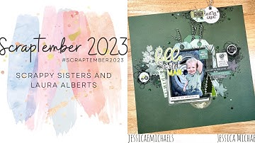 How to Create a Monochromatic Scrapbook Layout | Scraptember |@jessicaemichaels