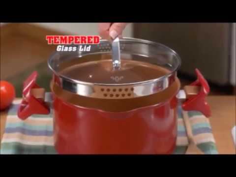 Red Copper Better Pasta Pot with Lid