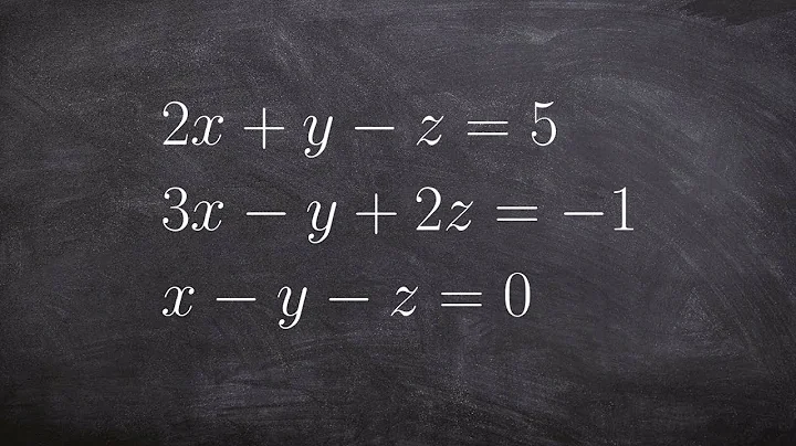 How to solve a system of equations with three variables