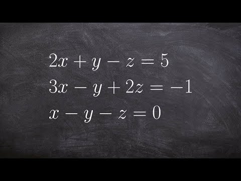 How to solve a system of equations with three variables