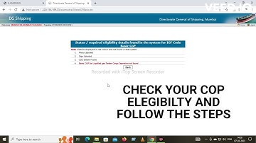 HOW TO CHECK IGF CODE COP ELEGIBILTY ON DG SITE E GOVERNANCE