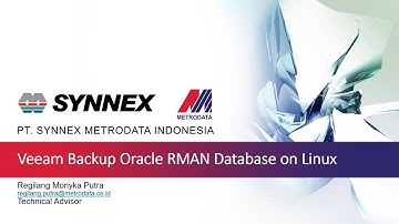 Veeam Backup Oracle RMAN Database on Linux