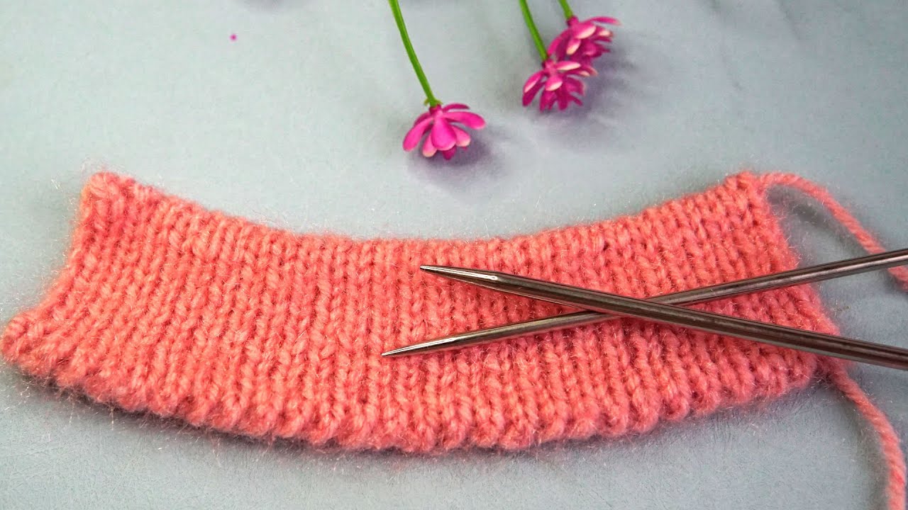 领口，袖口，下摆棒针单螺纹起针法，收针方法【棒针编织609期】