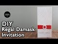 DIY Elegant Damask Embossed Wedding Invitation | DIY Wedding Invitations