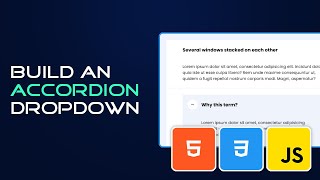 How to build an accordion dropdown with HTML, CSS, and JavaScript