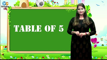 Learn Multiplication Table of Five 5 x 1 = 5 5 Times Tables | Elearning studio