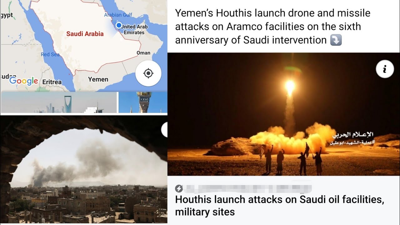 Houthis Launch attacks on Saudi oil facilities, military sites