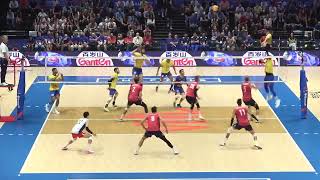 USA Volleyball Aaron Russell in USA - Brazil Volleyball VNL Quarter Final 2022