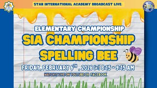 Star International Academy Broadcast: Elementary Championship Spelling Bee