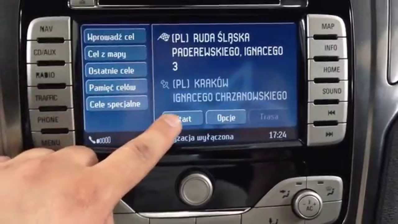 Nawigacja Ford TravelPilot NX DVD Mondeo MK4 Polskie Menu