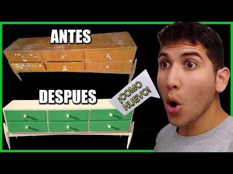 Como PINTAR con ESMALTE SINTÉTICO sobre MADERA como un PRO😎 | Tutorial en 4 pasos!! (Mueble Vintage)
