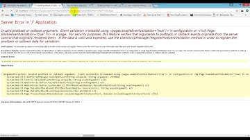Fix Error: Invalid postback or callback argument in Asp.net (C#)
