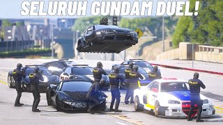 TIGA GUNDAM BERSATU SALING ADU UNTUK AMBIL SKYLINE GUNDAM