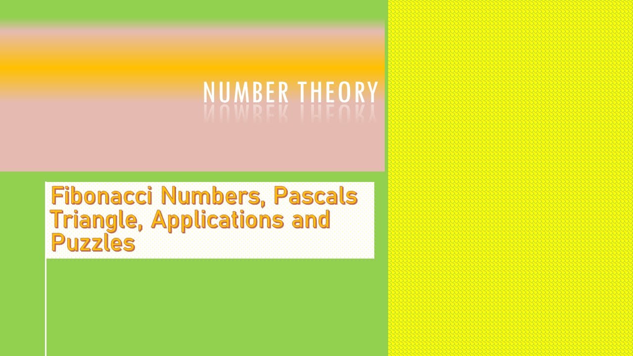 Fibonacci Numbers, Pascal Triangle, Applications and Puzzles
