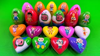 Digging Pinkfong in Rainbow Eggs, Mini Heart with CLAY Coloring! Satisfying ASMR Videos