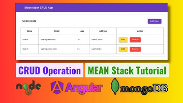 MEAN Stack CRUD Operations project tutorial | Angular | Nodejs | MongoDB