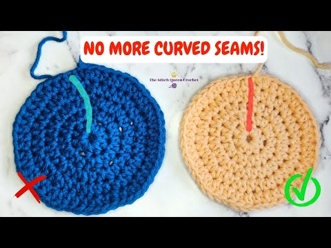 How to get a STRAIGHT SEAM when crocheting in the round 🔵