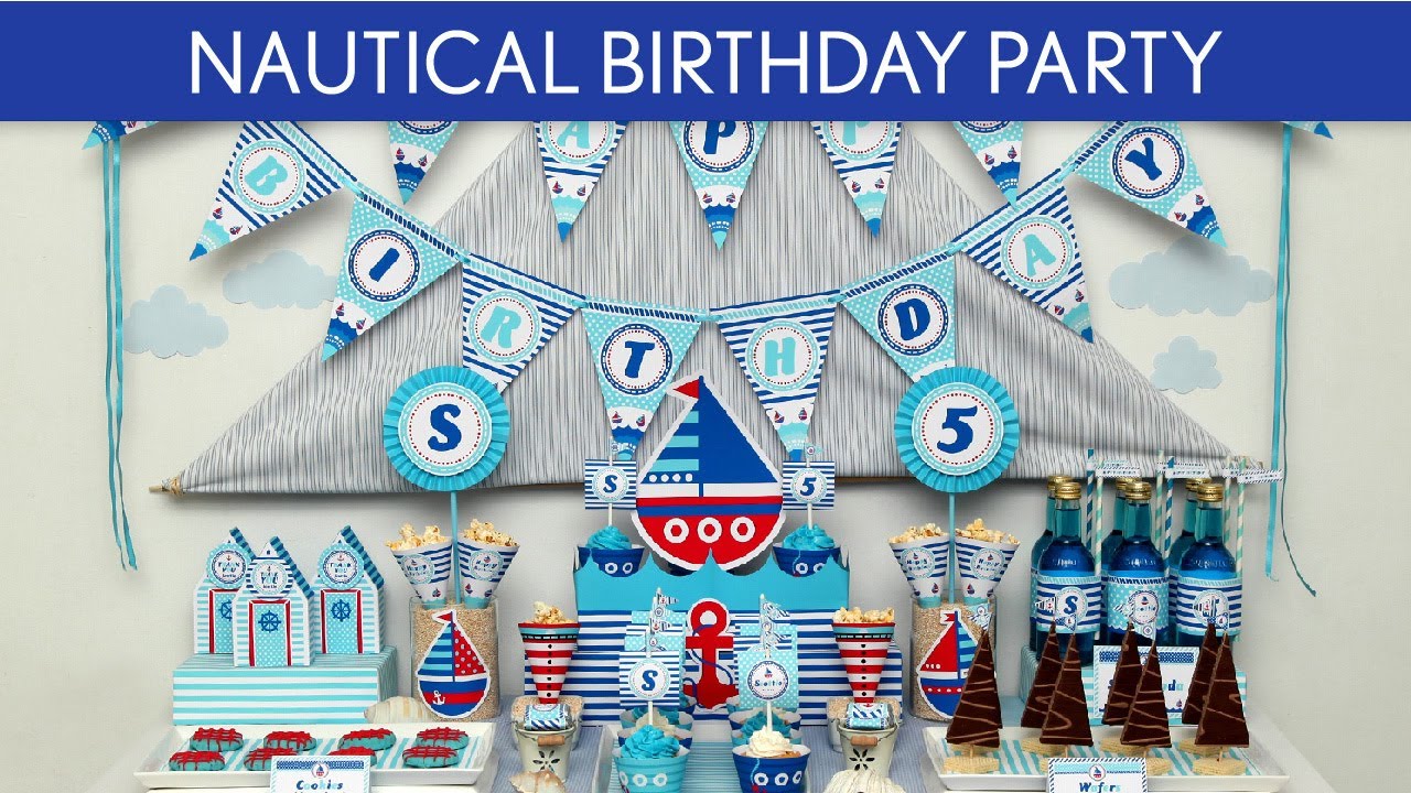 Nautical Birthday Party Ideas // Nautical - B23 