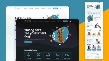 How to create pet care landing page || HTML, CSS & Vanila Js.