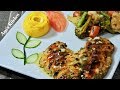 GRILLED CHICKEN and VEGGIES with LEMON BUTTER SAUCE | Without oven Grill Chicken Recipe