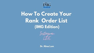 How To Create Your Rank Order List (IMG Edition)
