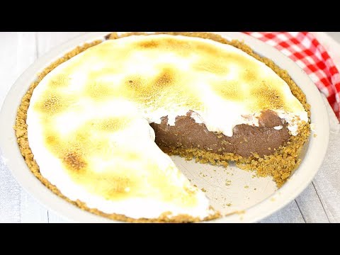 S'mores Pie Recipe - Chocolate Pudding Filling