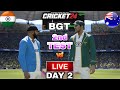 BGT | India vs Australia 2nd Test Match Day 2 | Cricket 24 Live - Sahilgamers