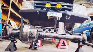 1 Ton Axle Swap! 3 link front suspension. Ultimate Land Rover Discovery Build Episode 7