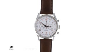 Montre Homme LIP Himalaya Chronographe Cuir Marron - 671594 vidéo