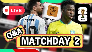 MD2 Q&A | LIVE Reviews | 2 TRANSFERS | FIFA World Cup Fantasy 2026