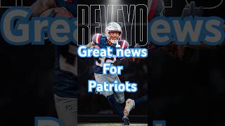 The Patriots just got GREAT news…