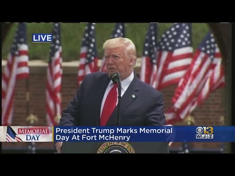 President Trump Speaks At Memorial Day Ceremony At Fort McHenry