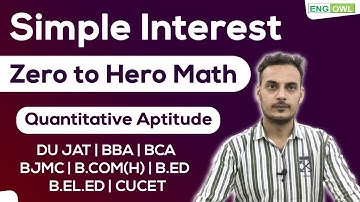 Simple Interest -  DU JAT  |  BBA | BCA | BJMC | B.COM(H) | B.ED | B.EL.ED | CUCET |