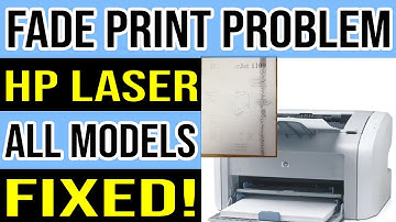How to Fix Faded Printing on HP LaserJet Printers? Entire Page Print Light with New Toner