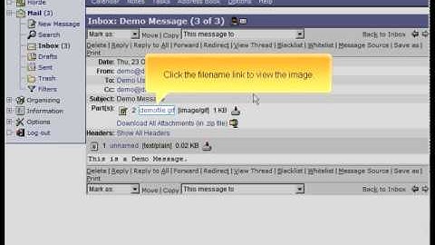 Horde Viewing an email by Host4Go Tutorials
