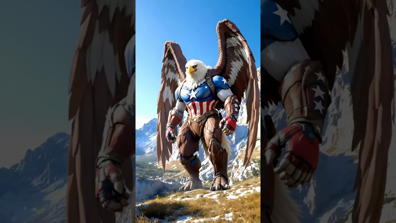 I Created An AMAZING Captain America Eagle Fusion Using AI i 