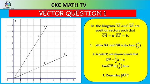 VECTORS PART 2|POSITION AND DISPLACEMENT VECTORS|CSEC MATHEMATICS|SECTION 10