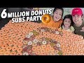 6 MILLION SUBSCRIBERS DONUT PARTY! | Ranz and Niana