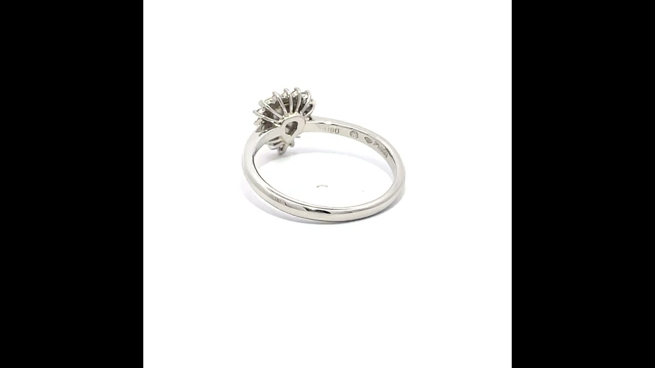 GINZA MIWA Mitsukoshi Yellow Diamond Ring, Pt900, GINZA MIWA 