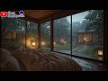 Stormy Rain Night Cozy Japanese Room Ambience For Deep Sleep Relax Study 