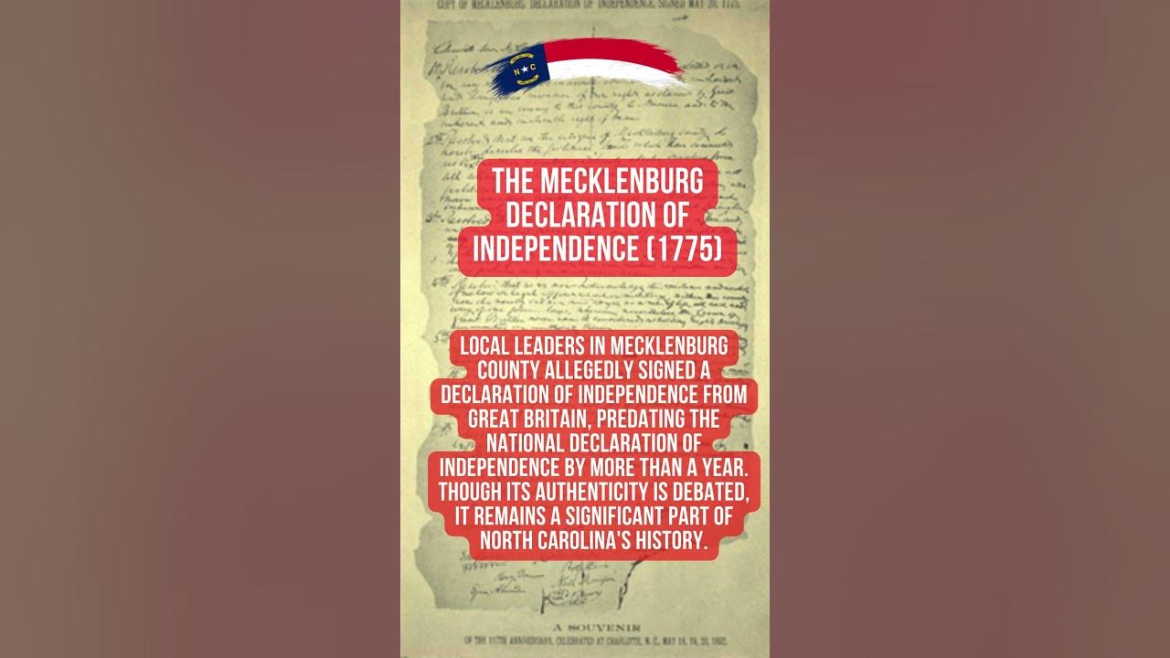 differences between mecklenburg resolves and declaration of independence