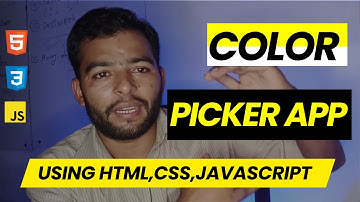 🚀 HTML CSS JavaScript Project | Build a Color Picker App from Scratch