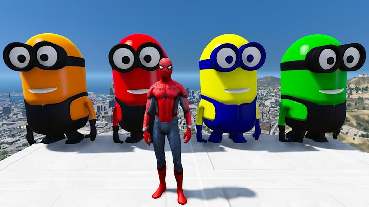 GTA 5 Epic Ragdolls GREEN SPIDERMAN VS RED MINION VS GREEN MINION (Physics & Funny Fails) #96