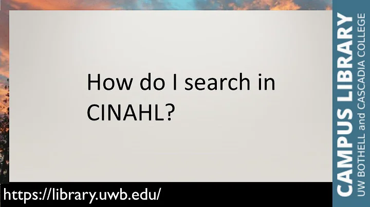 How do I search in CINAHL? - DayDayNews