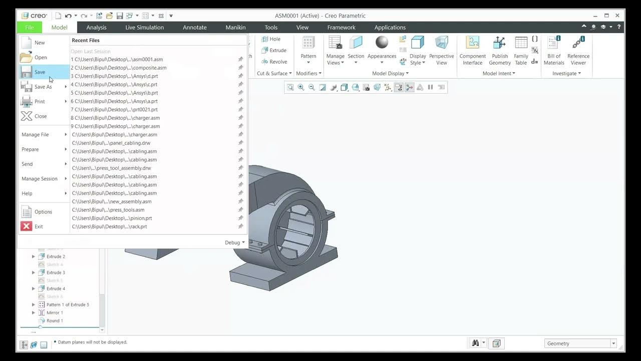 how to convert or export Creo file to pdf,iges,step,3dpdf,solidworks