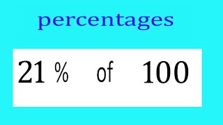Percentages     21      percentage  (%)       of     100